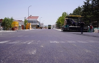 Baksan Sanayi Sitesi'nde asfalt çalışmaları...